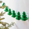 Party Delights Hanging Decorations<Green Honeycomb Trees Paper Garland - 2M