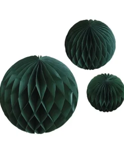 Party Delights Hanging Decorations<Green Paper Honeycomb Hanging Decorations (3Pk)