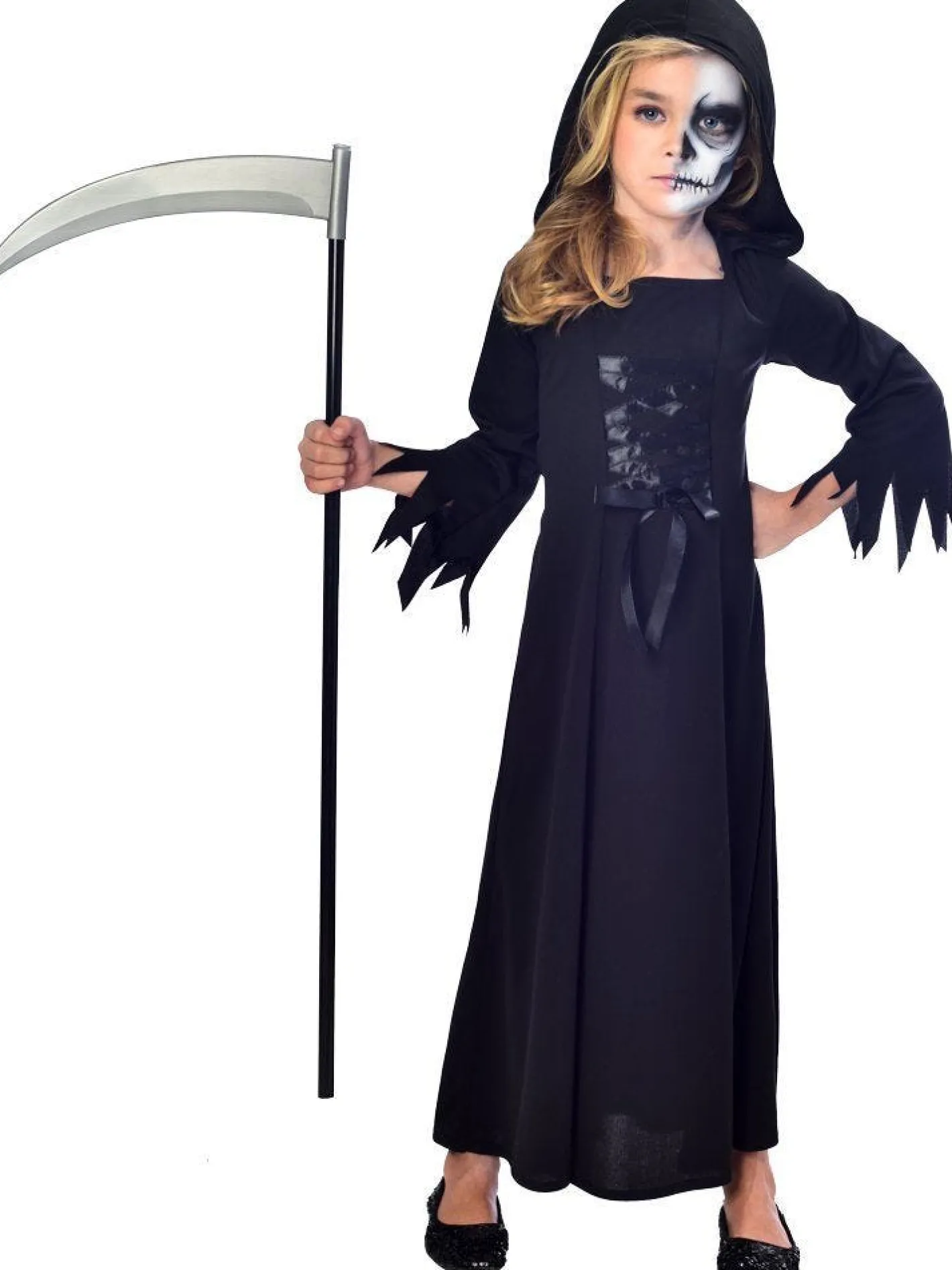 Kids' Party Delights Kids'<Grim Reaper Girl - Child Costume