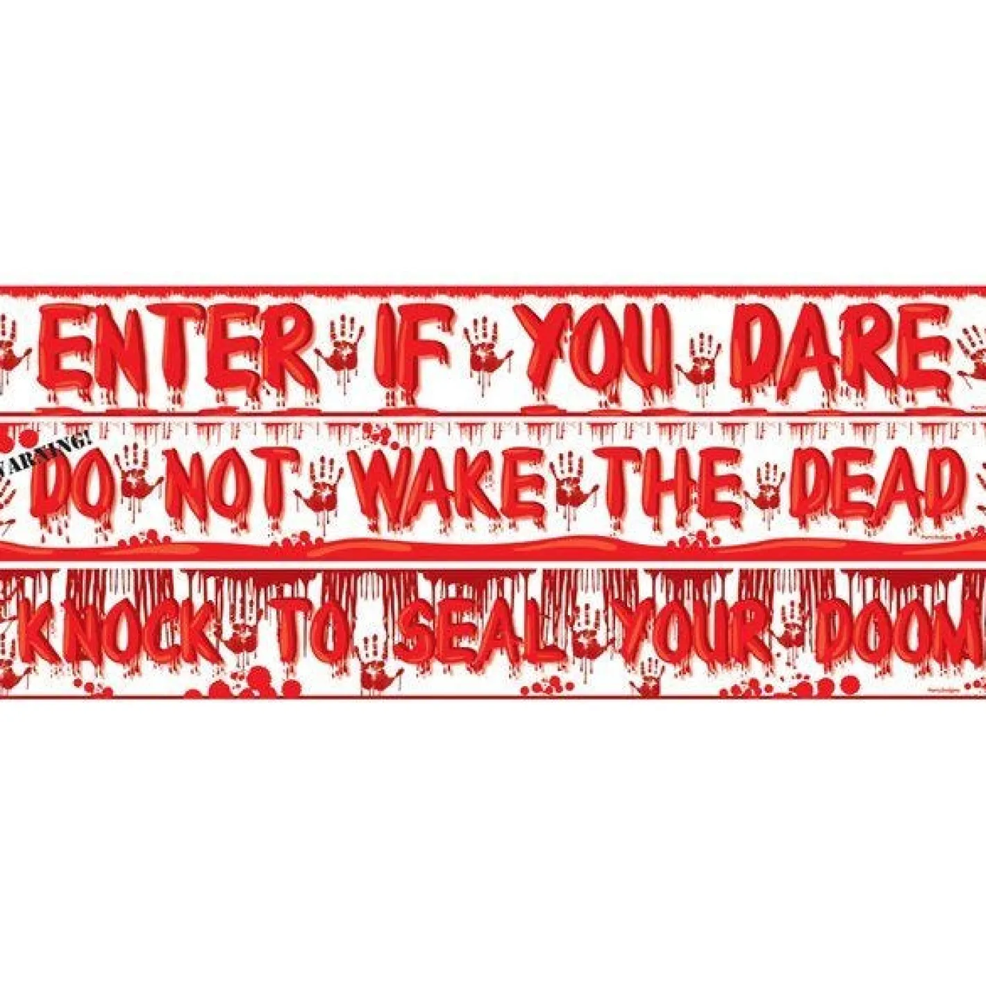 Party Delights Hanging Decorations<Halloween Bloody Print Paper Banners - 1M (3Pk)