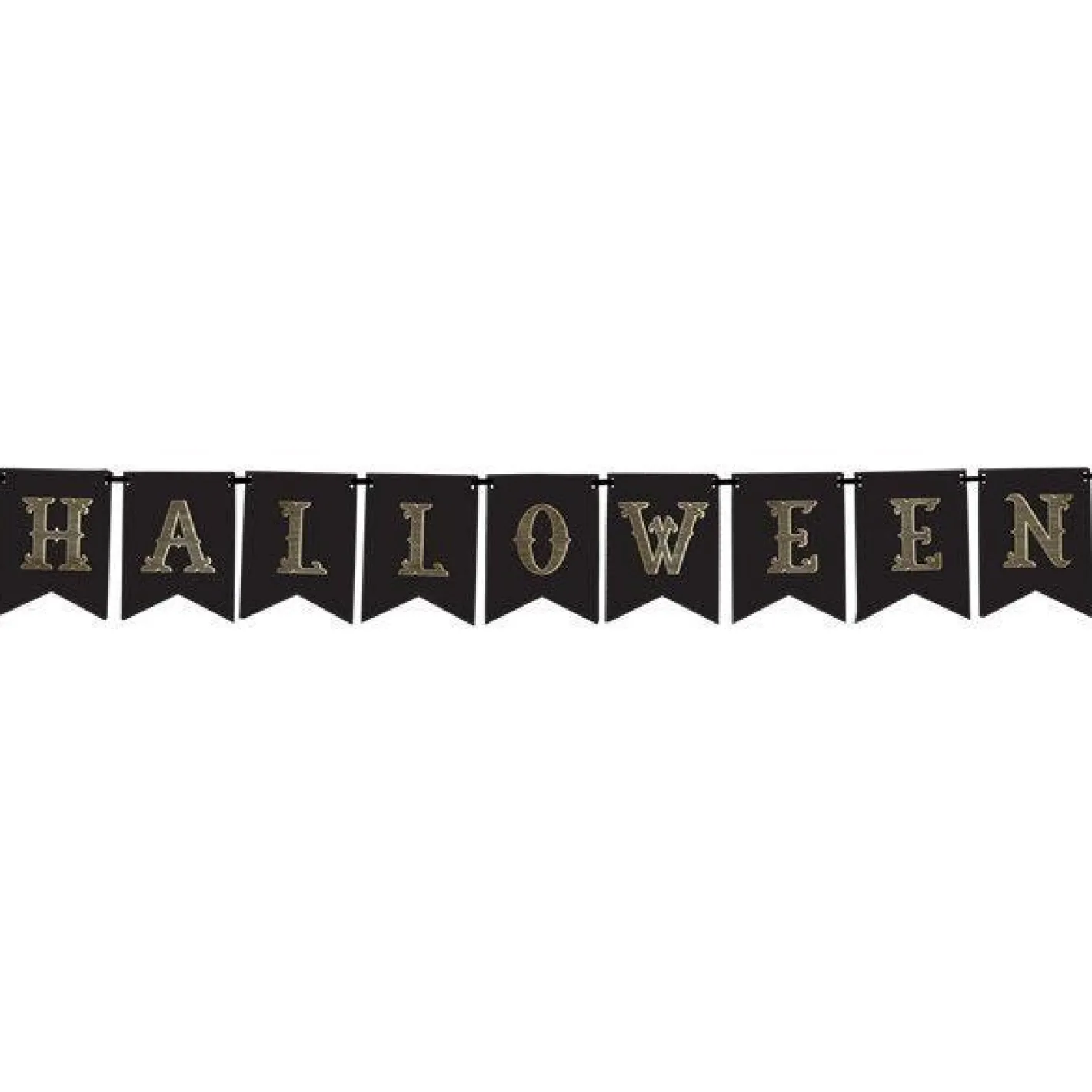 Party Delights Hanging Decorations<Halloween Gold Flag Banner - 1.75M