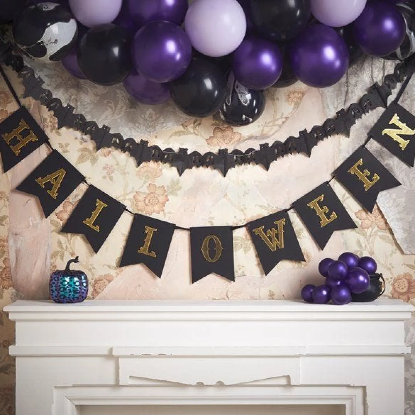 Party Delights Hanging Decorations<Halloween Gold Flag Banner - 1.75M