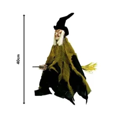 Party Delights Props<Hanging Witch On Broom - 40Cm