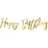 Happy Birthday Gold Banner - 0.6M<Party Delights Best