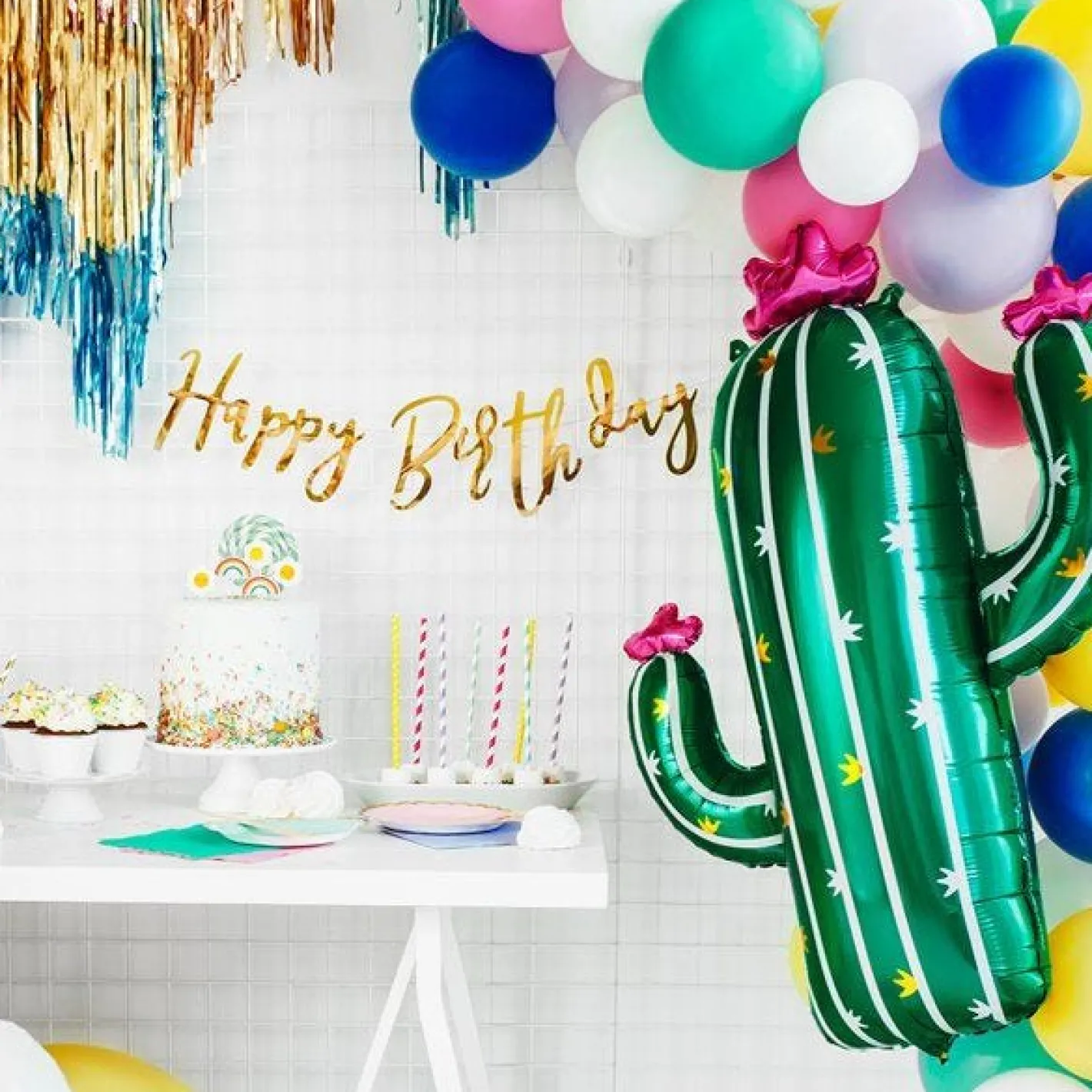 Happy Birthday Gold Banner - 0.6M<Party Delights Best
