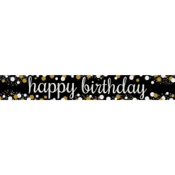 Happy Birthday Paper Banners - 1M (3Pk)<Party Delights Discount