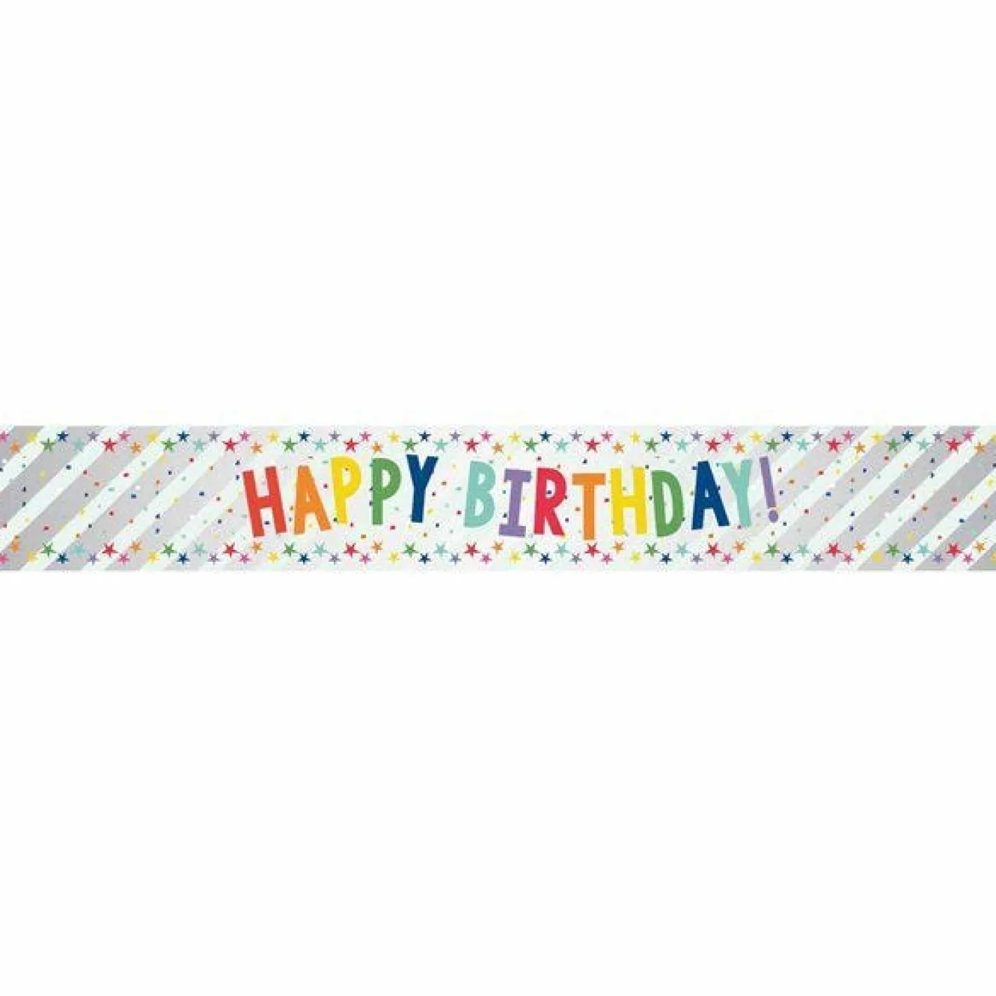 Happy Birthday Stars Foil Banner<Party Delights Outlet