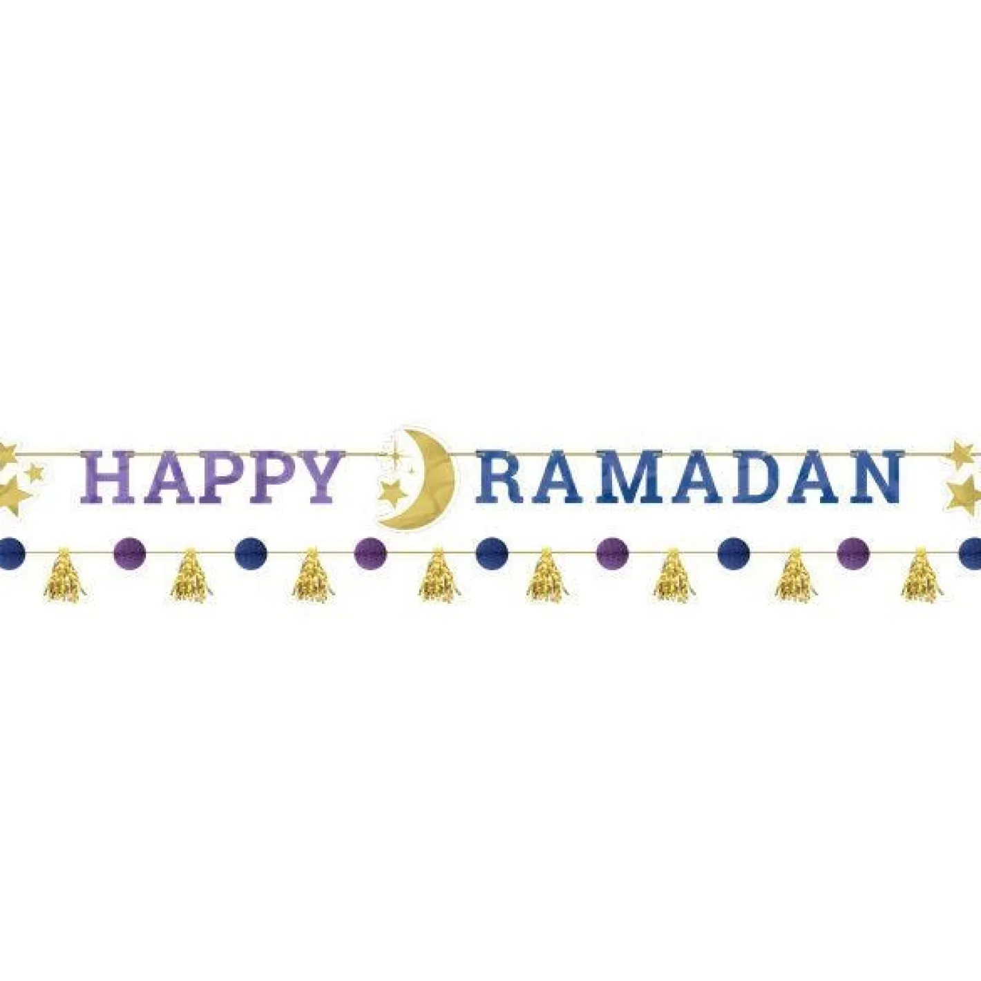 Happy Ramadan' Paper Banner Kit - 1.82M (2Pk)<Party Delights