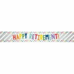 Happy Retirement Foil Banner<Party Delights Online
