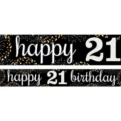 Happy 21St Birthday Paper Banners - 1M (3Pk)<Party Delights New