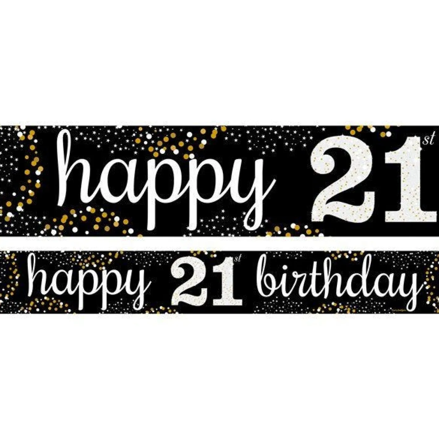 Happy 21St Birthday Paper Banners - 1M (3Pk)<Party Delights New