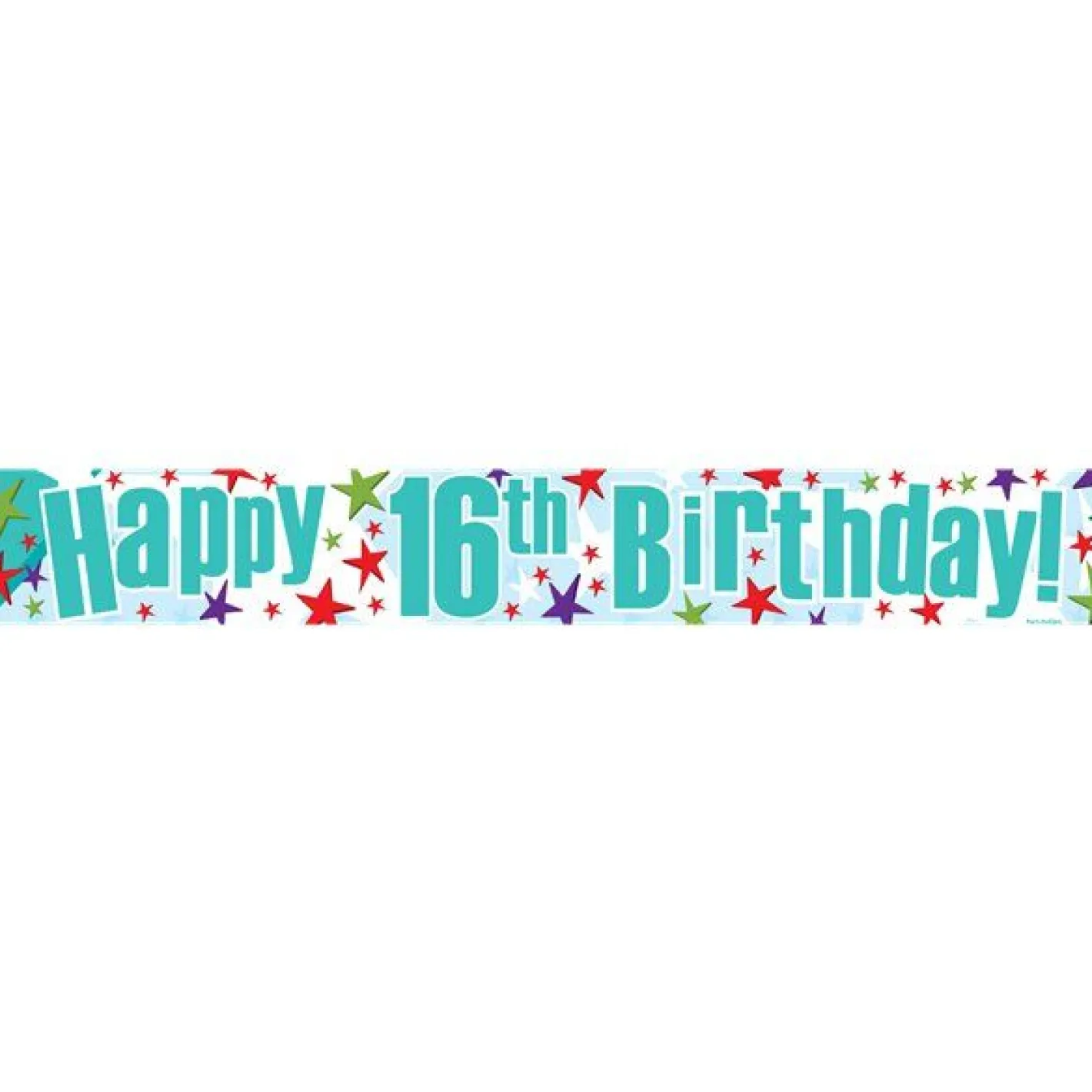 Happy 16Th Birthday Paper Banners - 1M (3Pk)<Party Delights Outlet