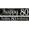 Happy 80Th Birthday Paper Banners - 1M (3Pk)<Party Delights Hot
