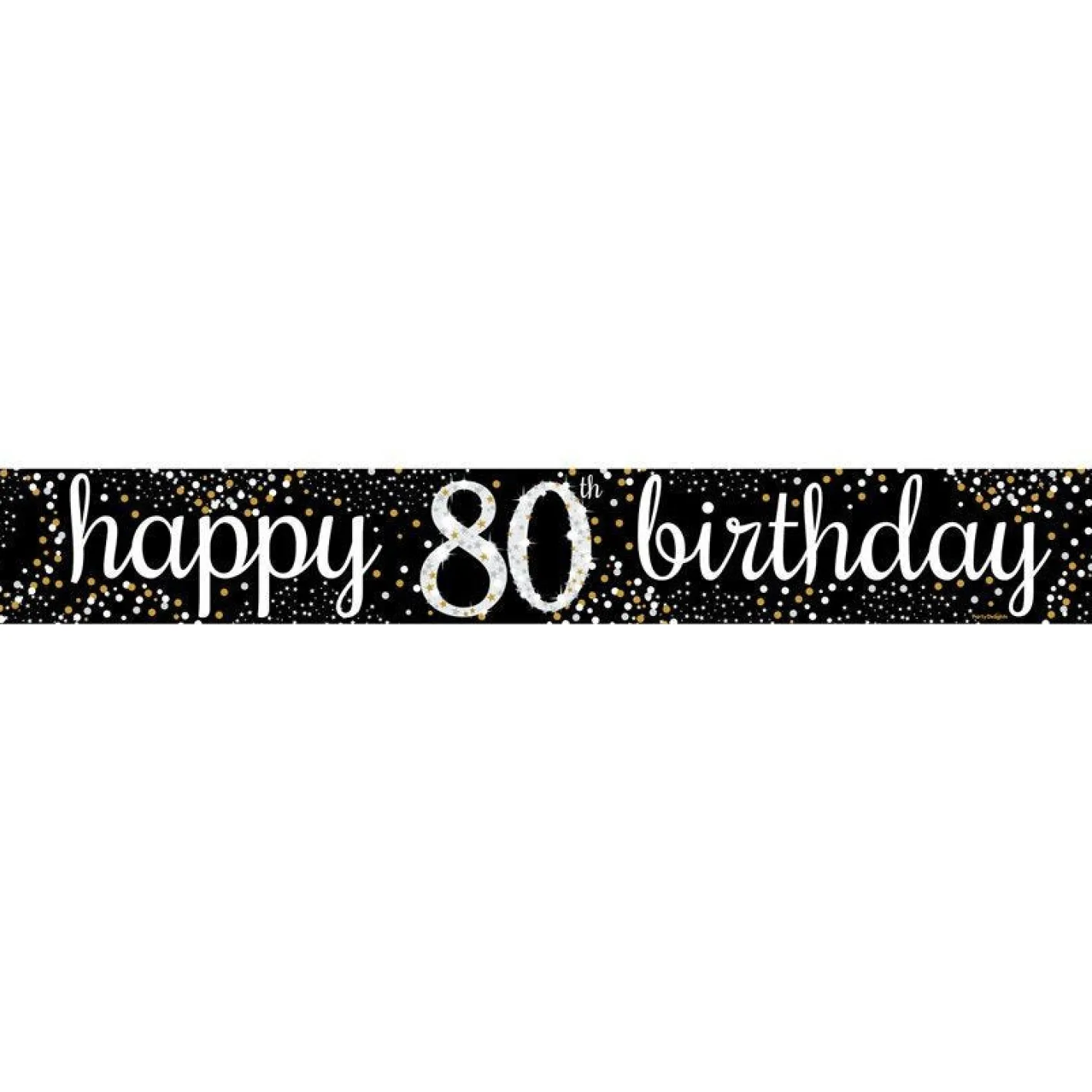 Happy 80Th Birthday Paper Banners - 1M (3Pk)<Party Delights Hot