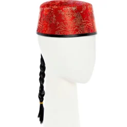 Hat With Attached Braid<Party Delights Discount
