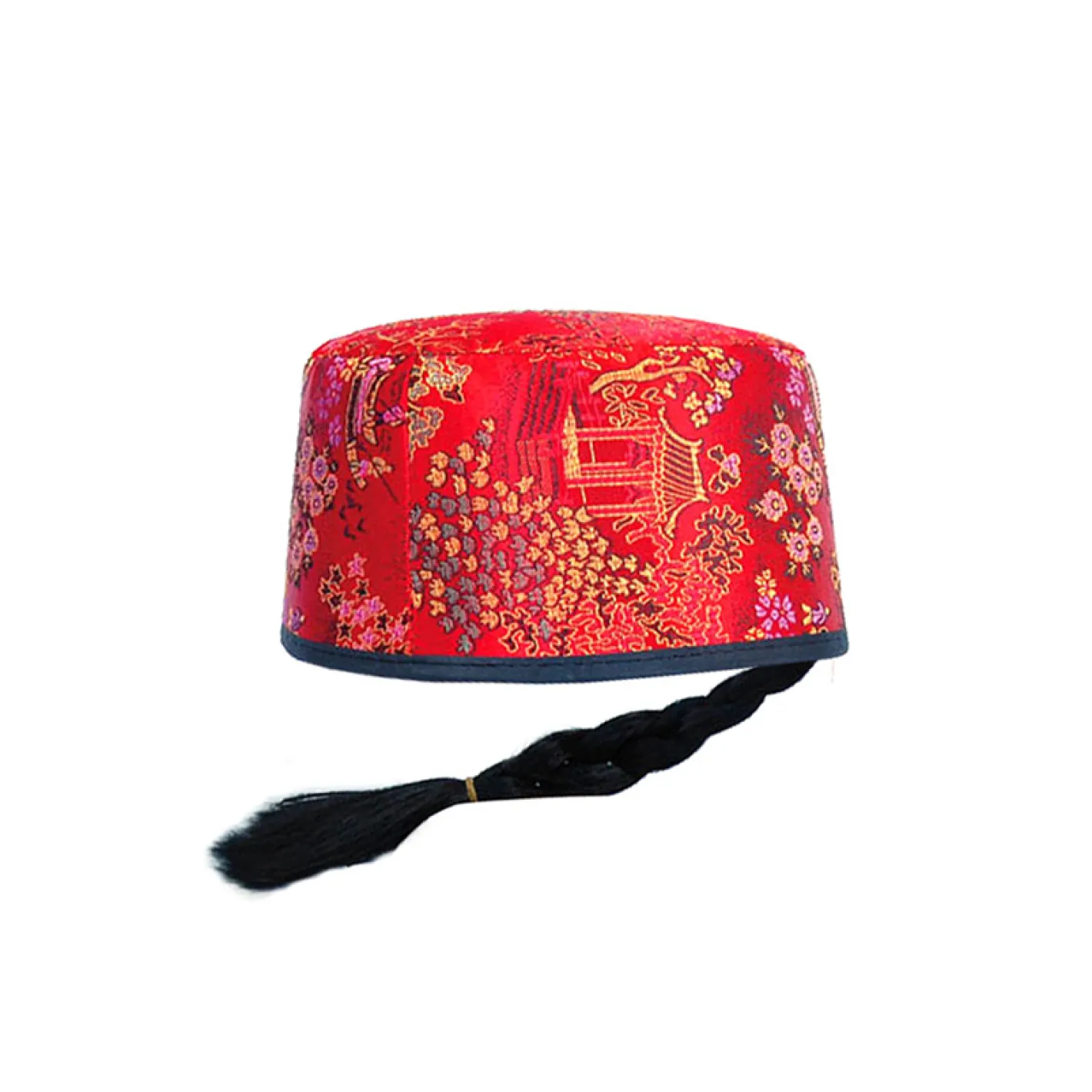 Hat With Attached Braid<Party Delights Discount
