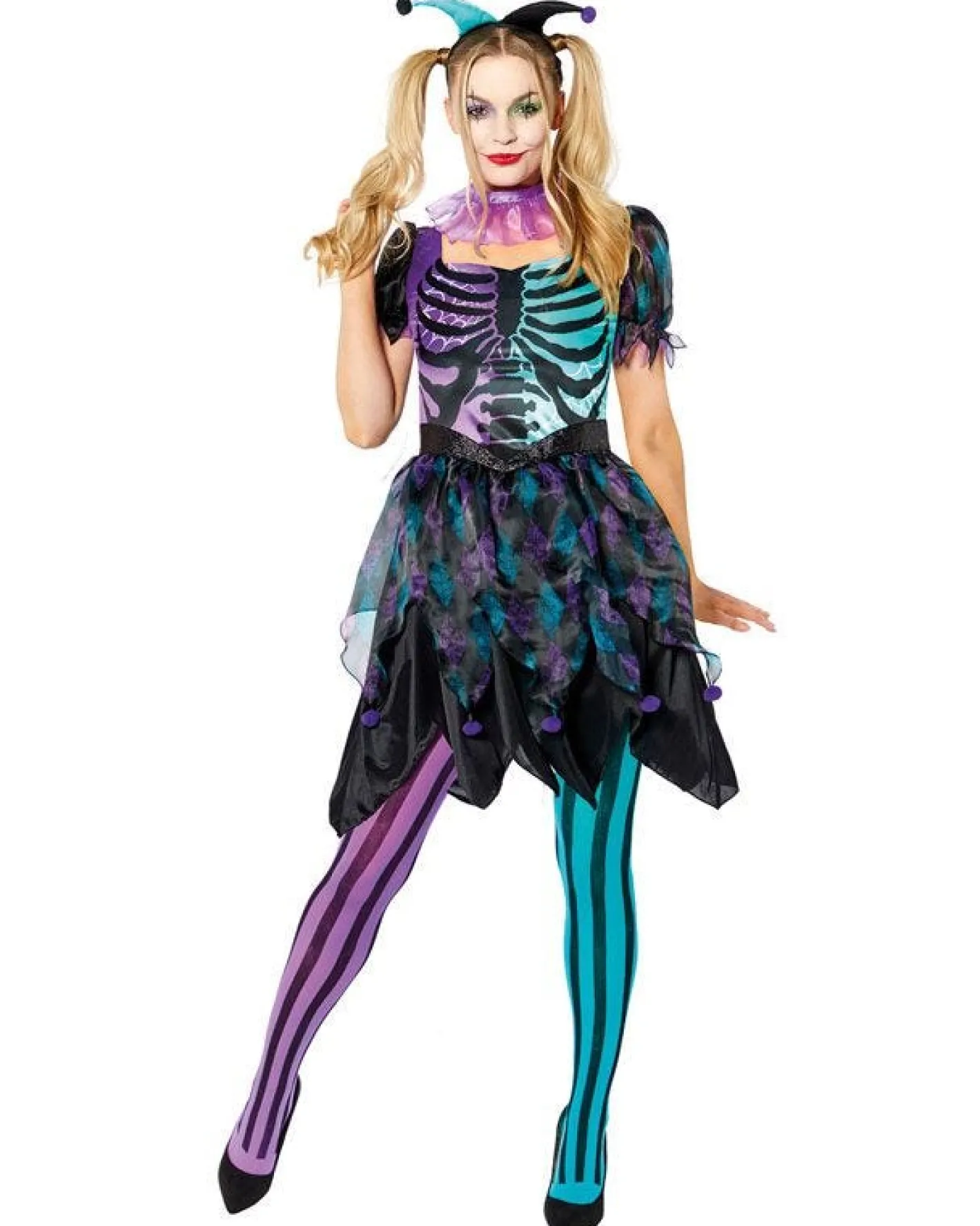 Women's Party Delights Women's<Haunted Harlequin - Adult Costume