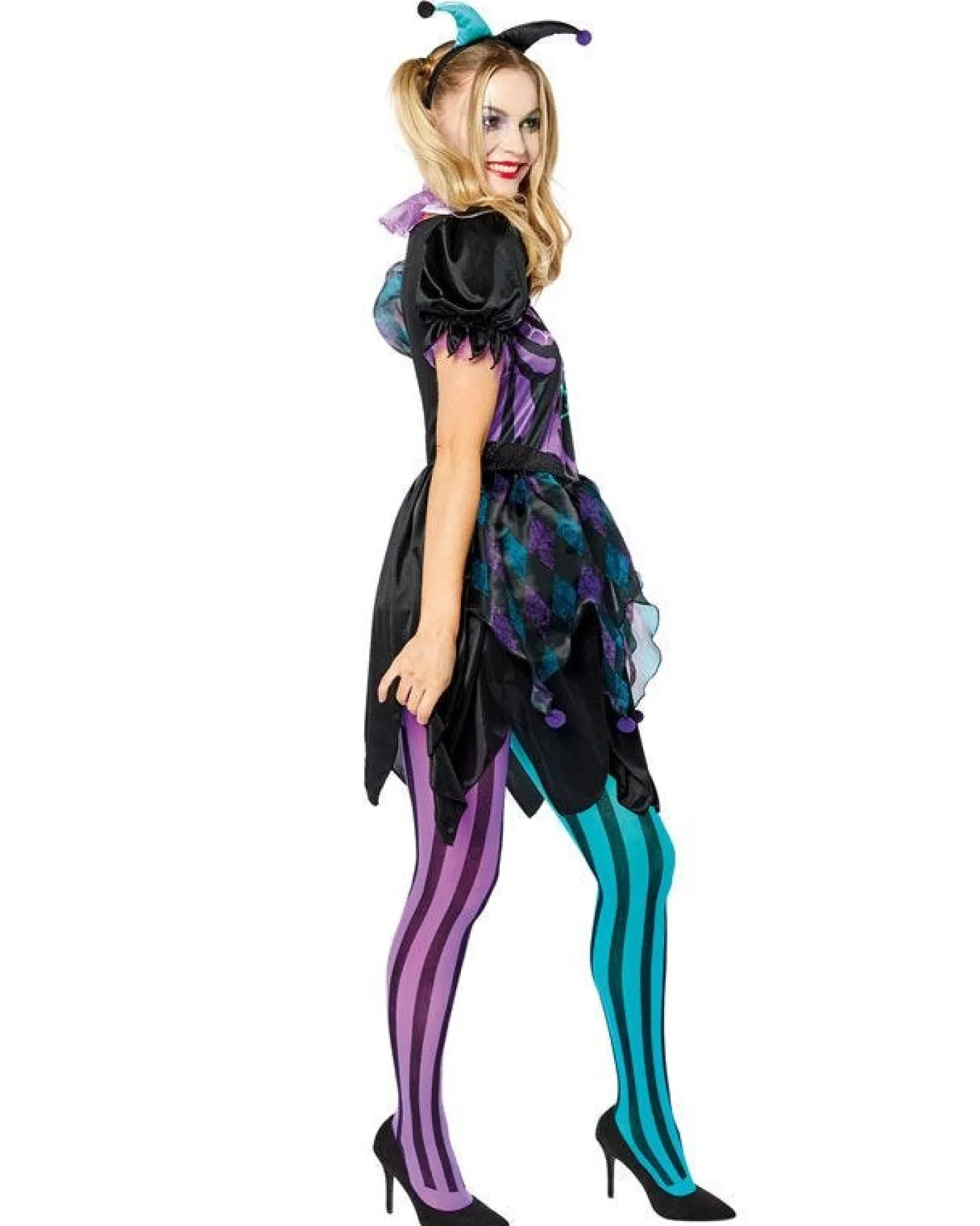 Women's Party Delights Women's<Haunted Harlequin - Adult Costume