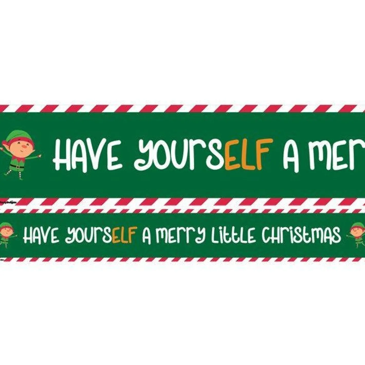 Have Yourself A Merry Little Christmas Paper Banners - 1M (3Pk)<Party Delights Outlet