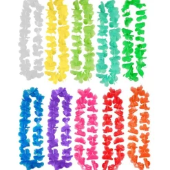 Hawaiian Hula Lei - 10 Pack Assorted Colours<Party Delights