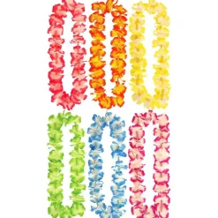 Hawaiian Lei With Beads - 6 Pack Assorted Colours (6Pk)<Party Delights