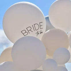 Hen Party White & Silver Latex Balloon Arch With Streamers<Party Delights Best