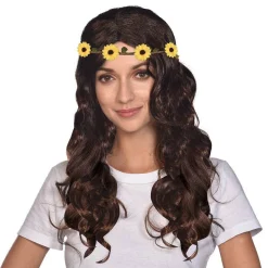 Hippie Wig With Flower Headband<Party Delights Discount