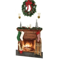 Party Delights Scene Setters<Holiday Fireplace Scene Setter - 85Cm X 165Cm
