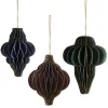 Party Delights Hanging Decorations<Honeycomb Glitter Edged Paper Tree Decorations (3Pk)