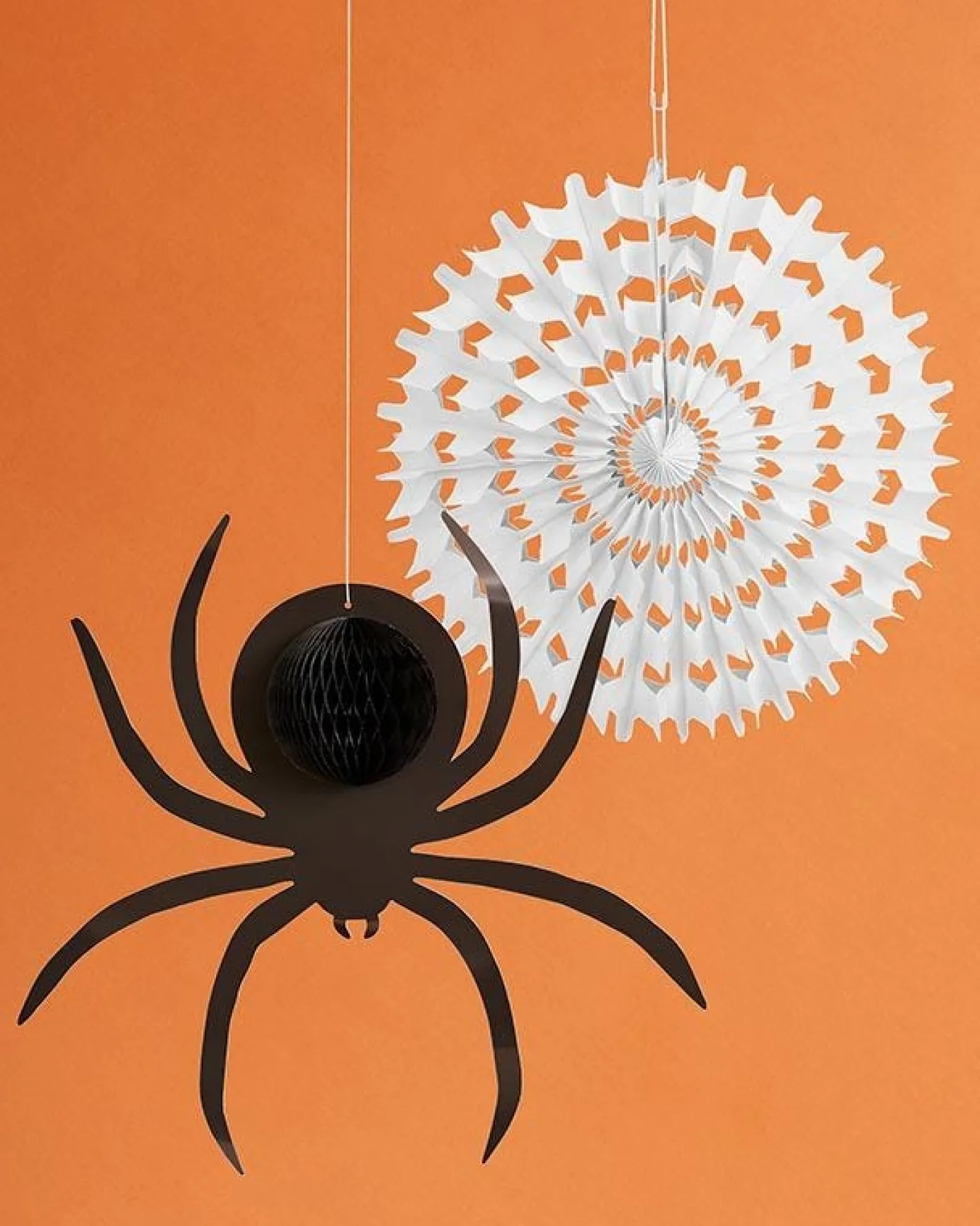 Party Delights Hanging Decorations<Honeycomb Spider & Web (2Pk)