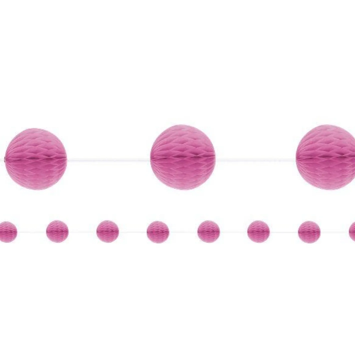 Hot Pink Honeycomb Garland Decoration - 2.1M<Party Delights Best