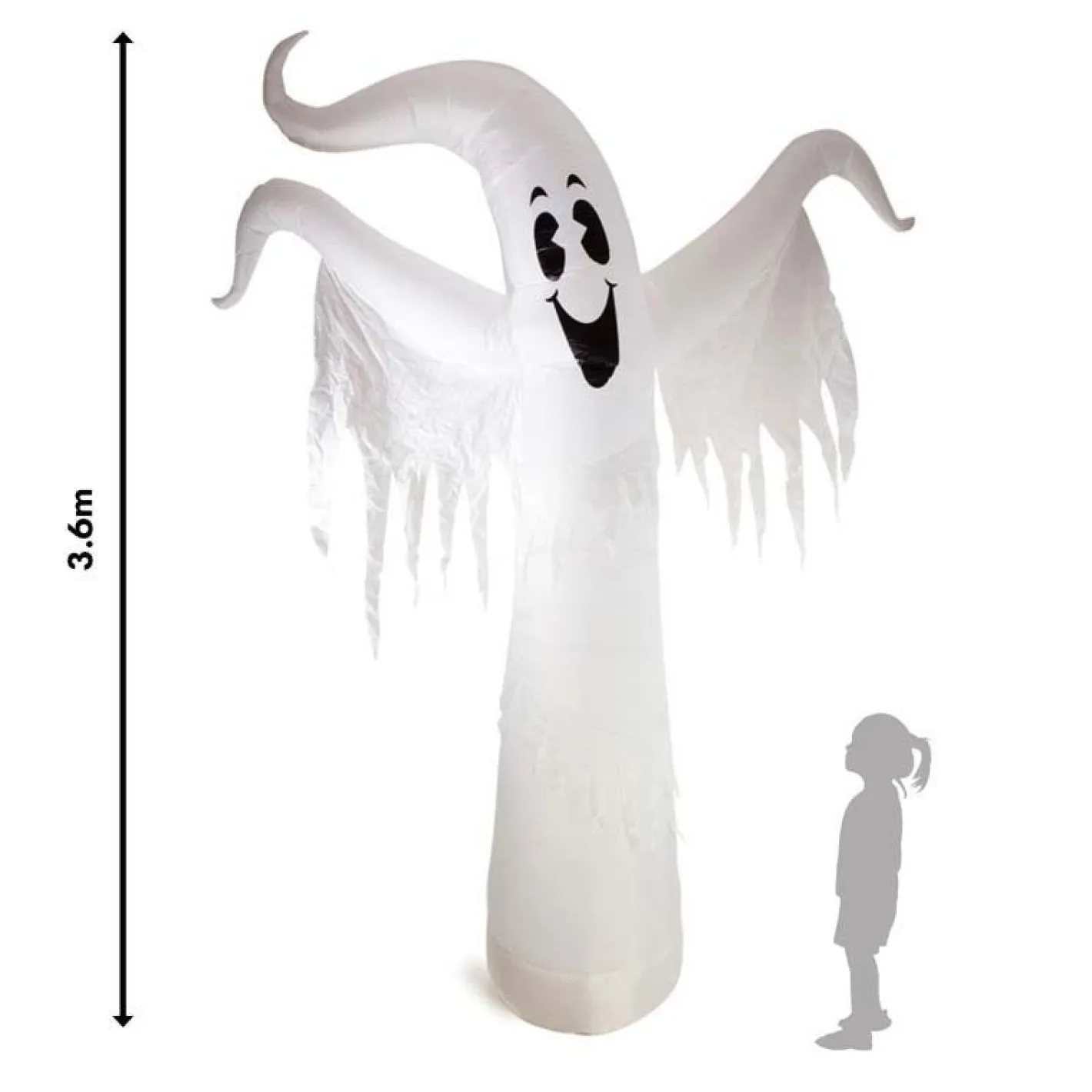 Party Delights Props<Inflatable Colour Changing Ghost - 3.6M