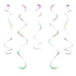 Iridescent Hanging Swirls - 45Cm (10Pk)<Party Delights Best