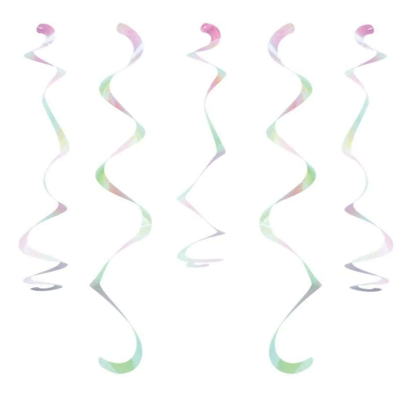 Iridescent Hanging Swirls - 45Cm (10Pk)<Party Delights Best