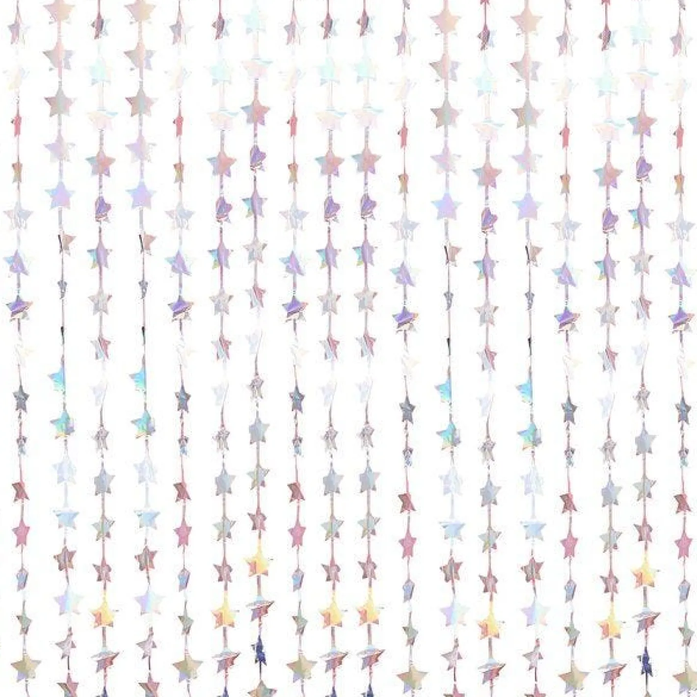 Iridescent Star Curtain Backdrop - 2.2M X 1.2M<Party Delights Online