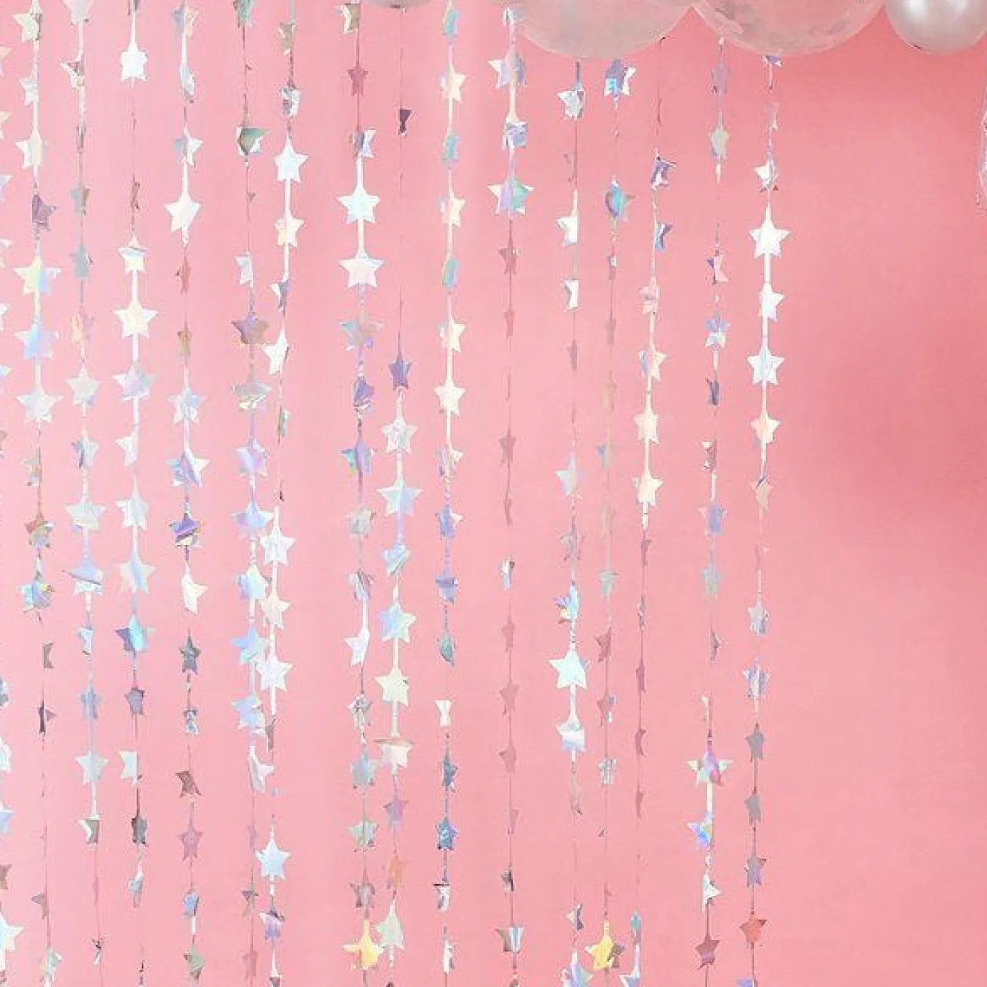 Iridescent Star Curtain Backdrop - 2.2M X 1.2M<Party Delights Online