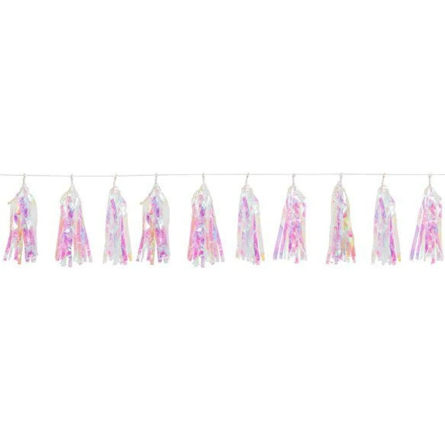 Iridescent Tassel Garland - 2.74M<Party Delights Hot