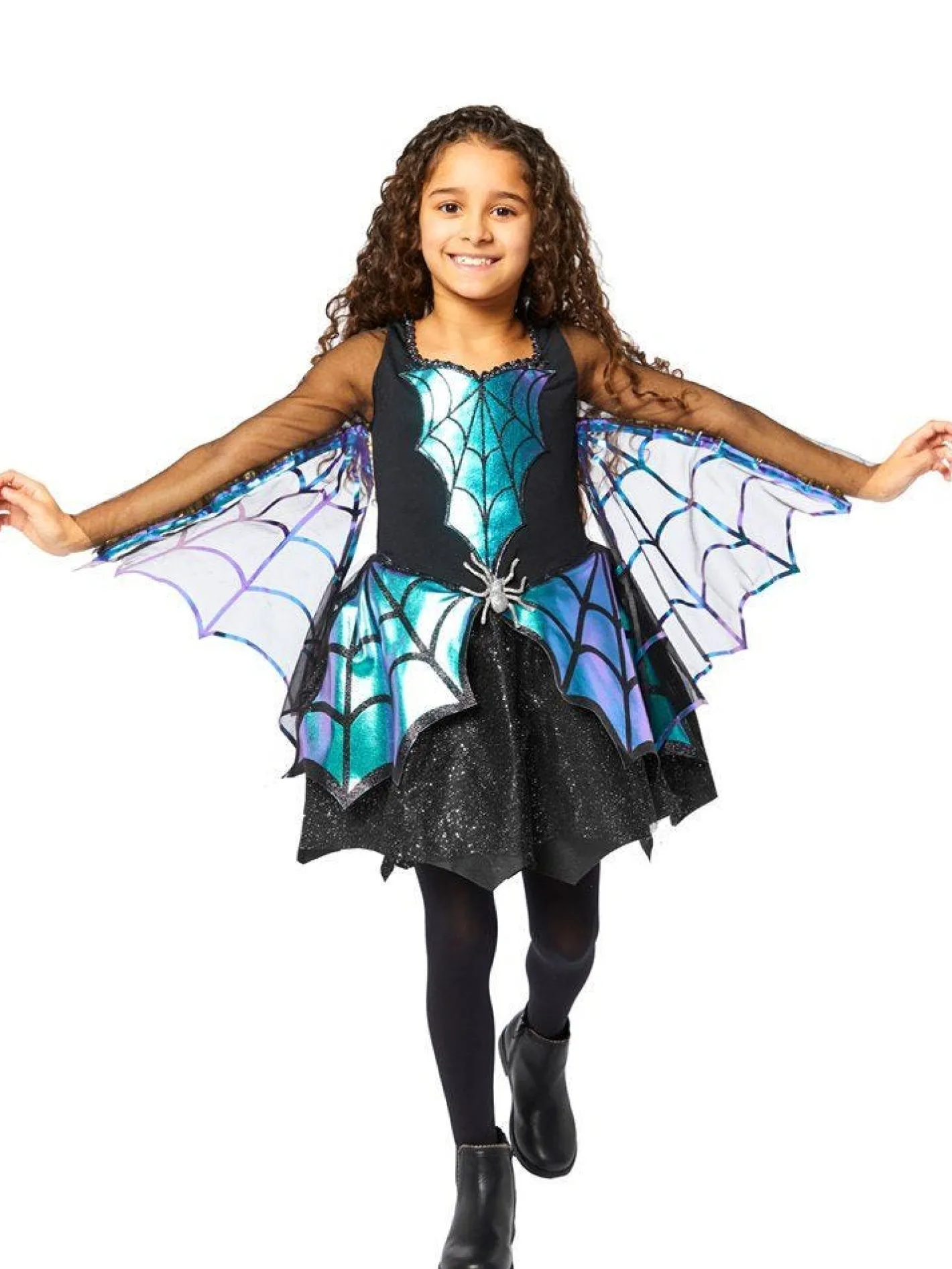 Kids' Party Delights Kids'<Irridescent Spidergirl - Child And Teen Costume