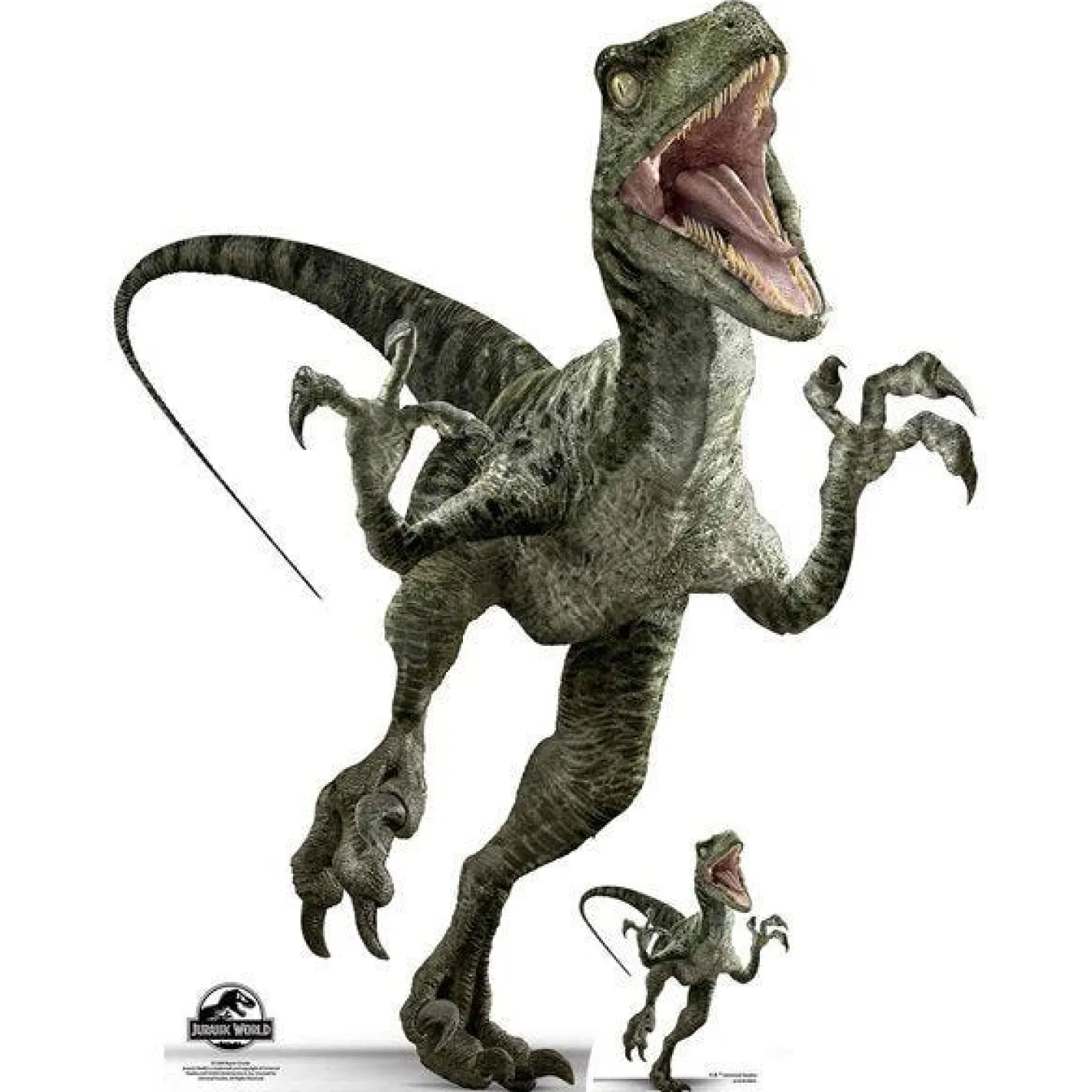 Jurassic World Raptor Dinosaur (Charlie) Cardboard Cutout - 129Cm X 102Cm<Party Delights Clearance