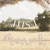 Just Married Wooden Wedding Bunting - 1.5M<Party Delights Sale