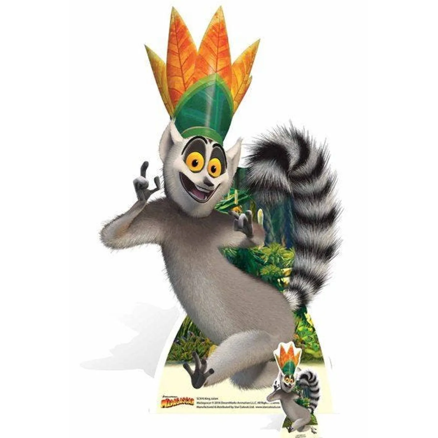 King Julien Madagascar Cardboard Cutout - 90Cm X 55Cm<Party Delights Best
