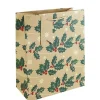Party Delights Gift Wrapping<Kraft Holly Large Gift Bag - 33Cm X 26.5Cm