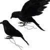 Party Delights Props<Large Crows Clip On Decorations (2Pk)