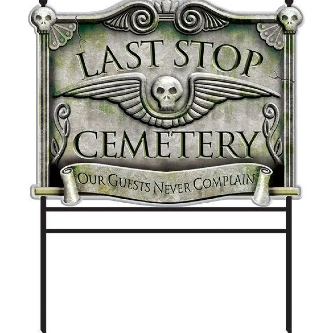 Party Delights Outdoor Decorations<Last Stop Cemetery Sign - 78Cm