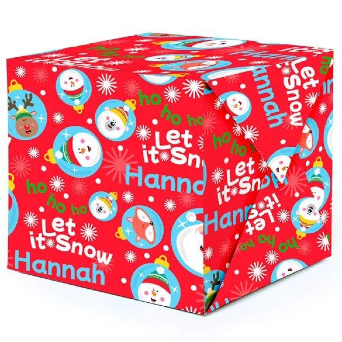 Party Delights Gift Wrapping<Let It Snow Christmas Personalised Wrapping Paper - 62 X 100Cm Sheet