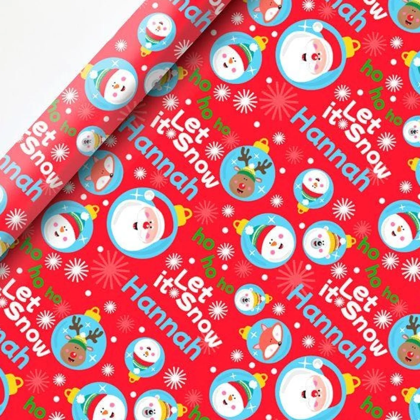 Party Delights Gift Wrapping<Let It Snow Christmas Personalised Wrapping Paper - 62 X 100Cm Sheet