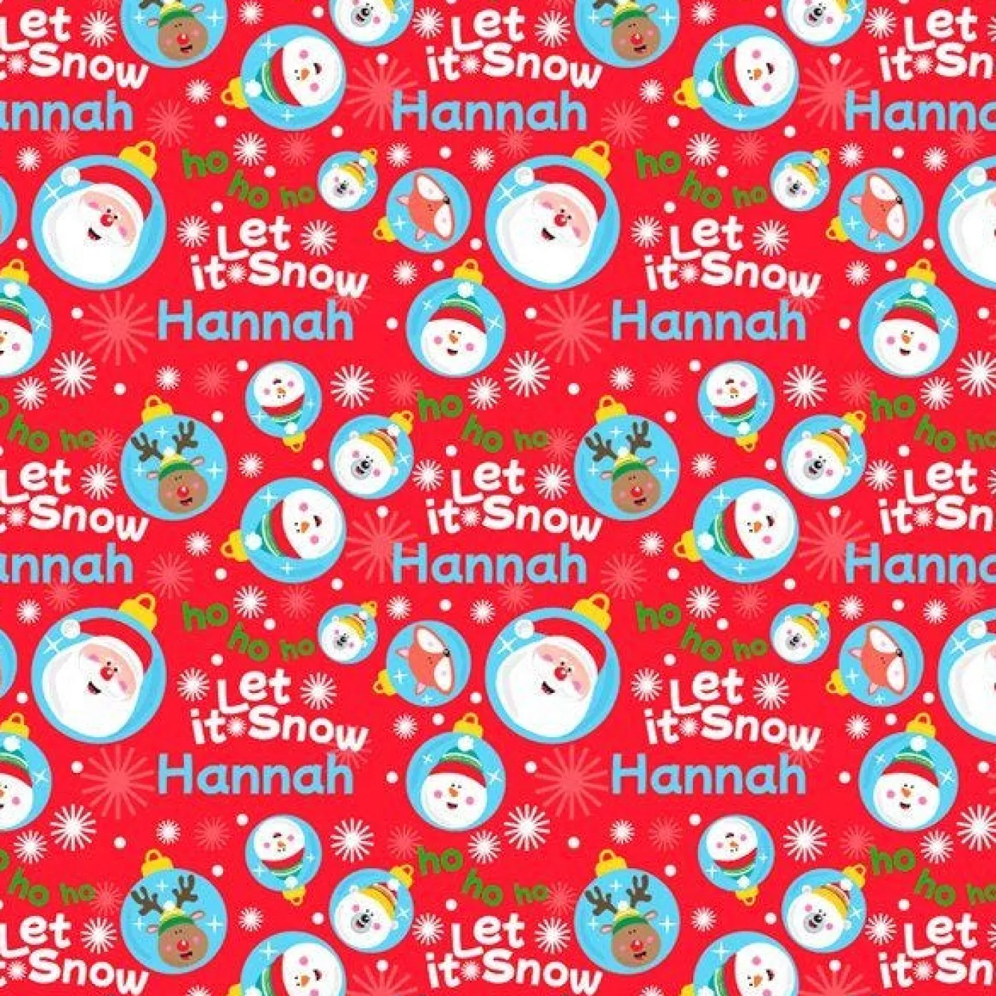 Party Delights Gift Wrapping<Let It Snow Christmas Personalised Wrapping Paper - 62 X 100Cm Sheet