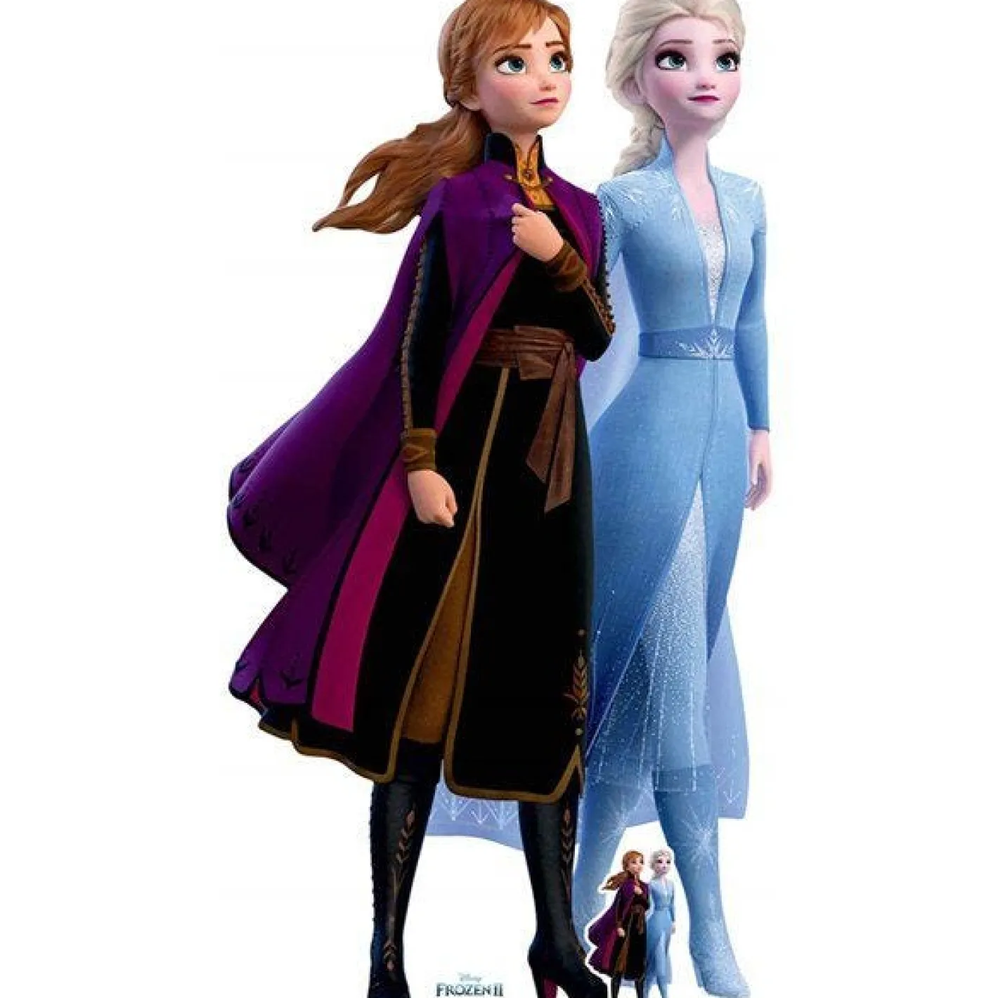Life Size Disney Anna & Elsa Cardboard Cutout - 182Cm X 96Cm<Party Delights