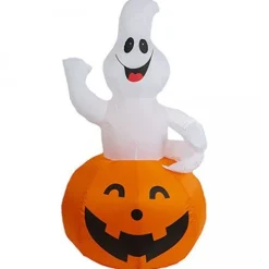Party Delights Props<Light Up Inflatable Ghost In Pumpkin - 1.2M