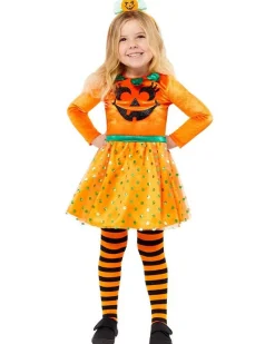 Kids' Party Delights Kids'<Lil Cute Pumpkin Dress - Childs Costume